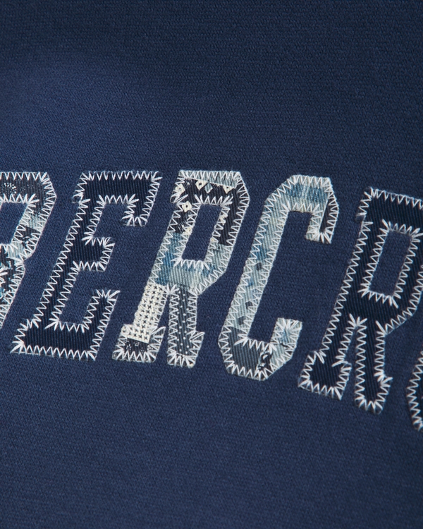 logo popover hoodie, Navy view 2