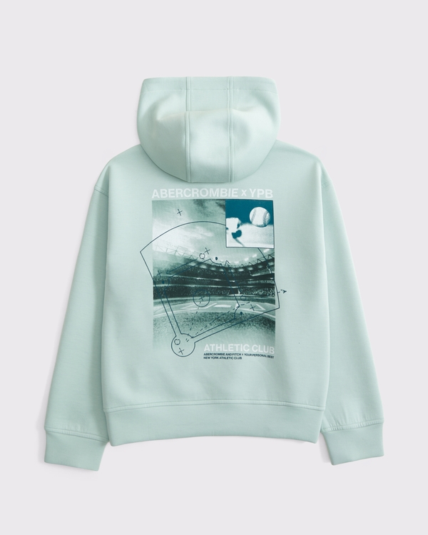 ypb neoknit imagery logo popover hoodie, Mint Green view 1