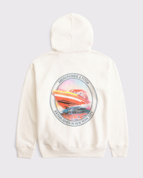 imagery logo popover hoodie, Cream view 1