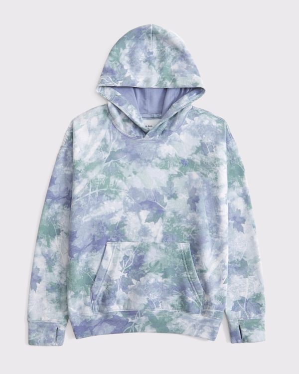 essential icon hoodie, Blue Camo view 1
