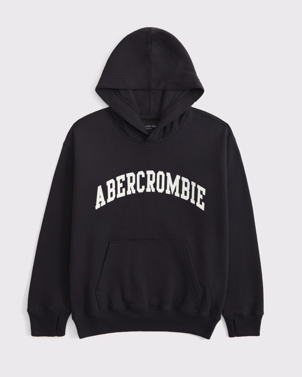 logo popover hoodie, Dark Gray view 1