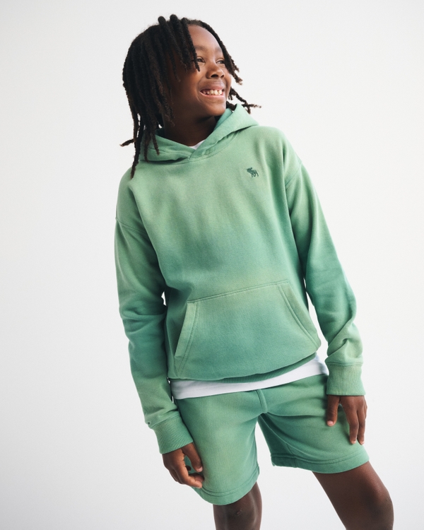essential icon hoodie, Green view 1