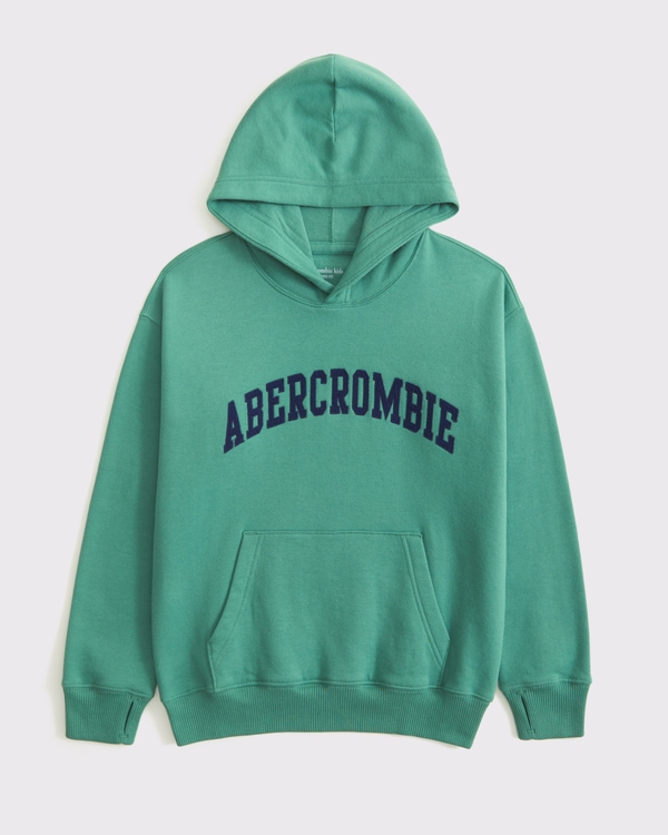 logo popover hoodie, Green view 2