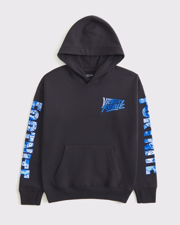 fortnite graphic popover hoodie, Dark Gray view 1