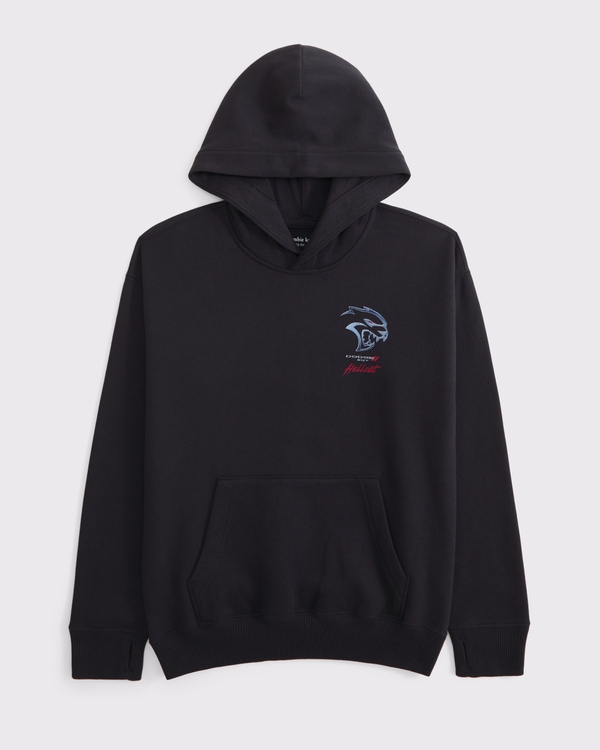 dodge graphic popover hoodie, Dark Gray view 2