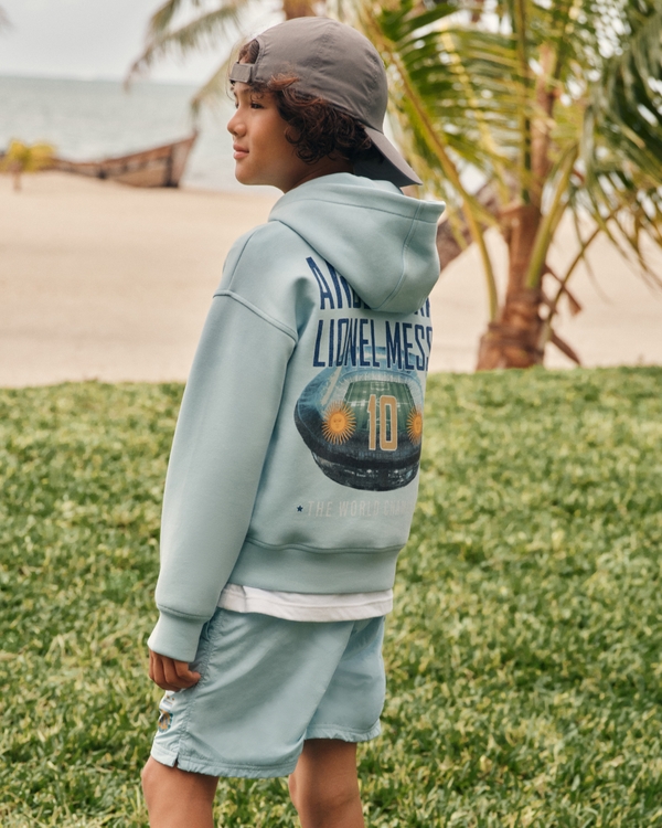 ypb neoknit lionel messi popover hoodie, Aqua view 1