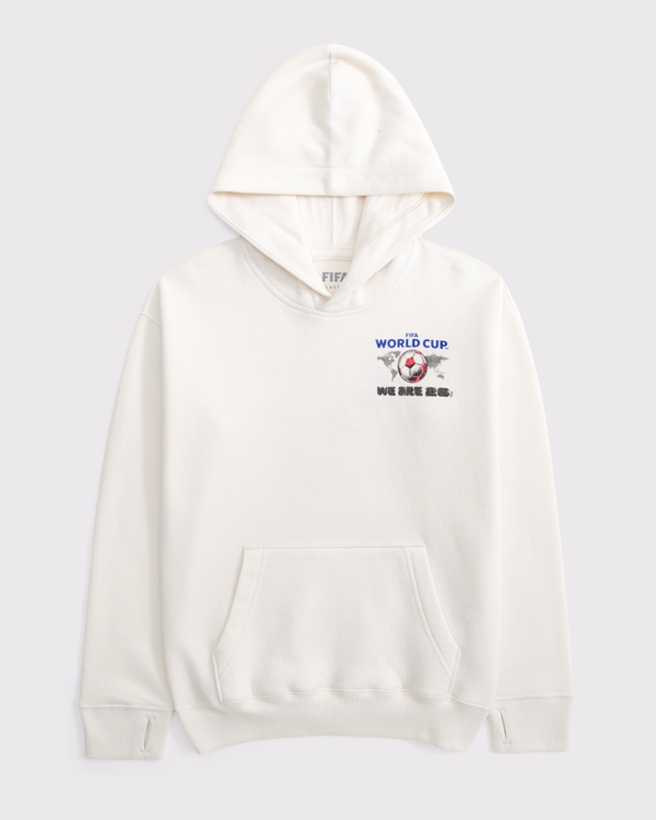 fifa world cup graphic hoodie, Cream view 2