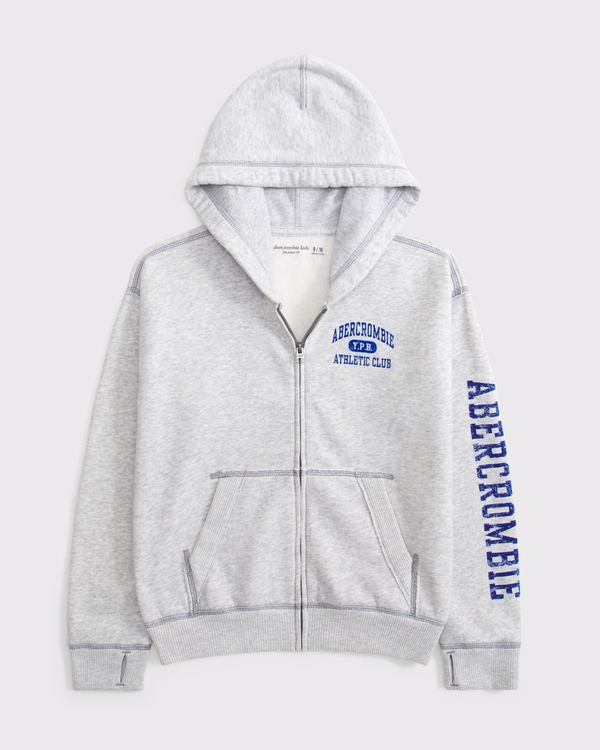 ypb full-zip hoodie, Light Gray view 1