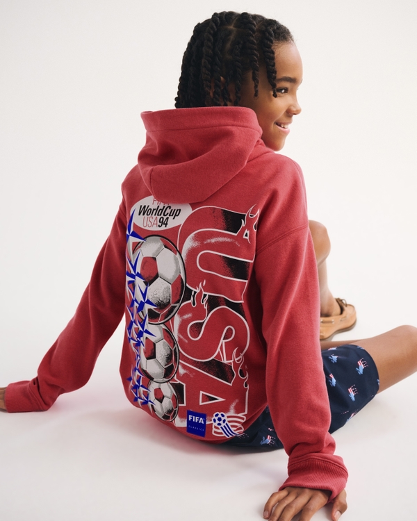 fifa world cup graphic hoodie, Crimson view 1