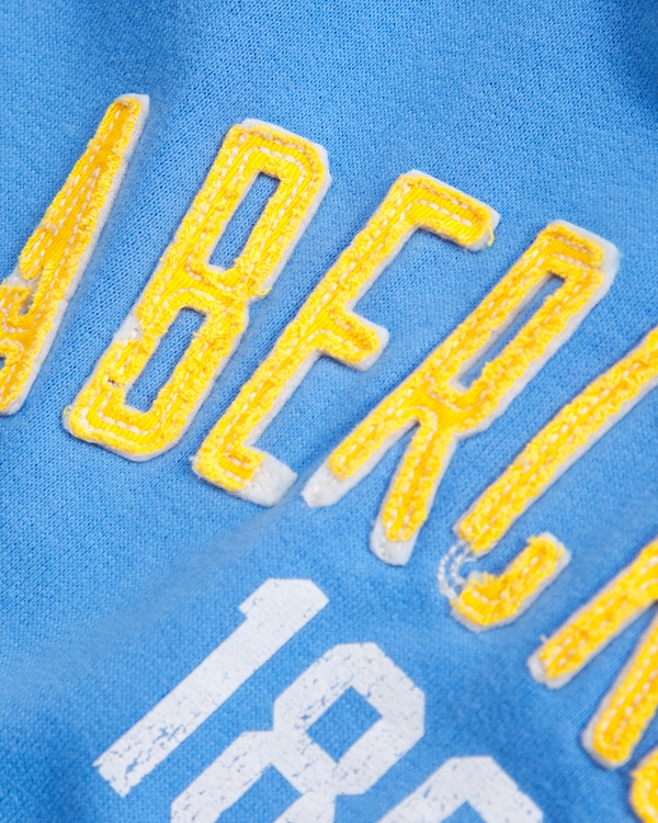 popover-hoodie met appliqué en logo, Zacht Blauw view 2