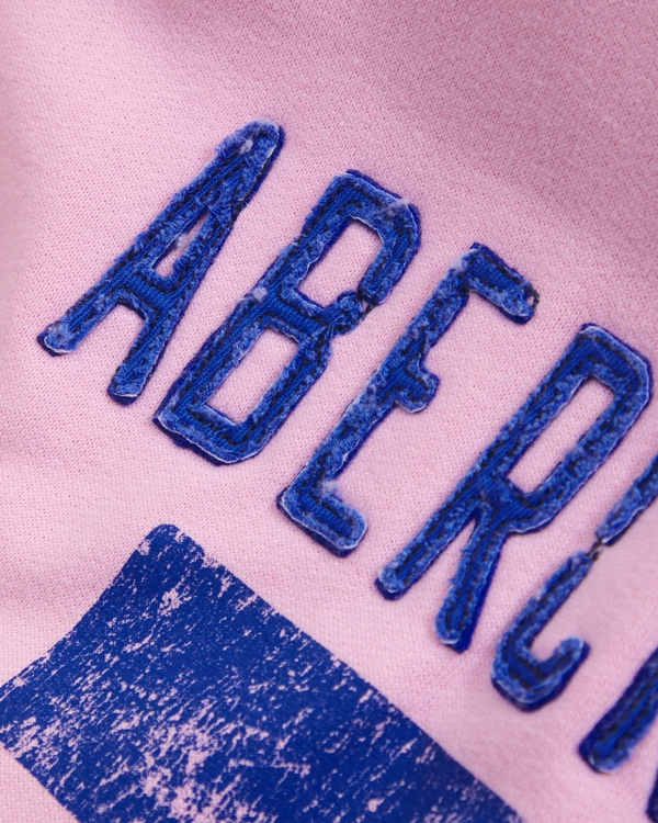 applique logo popover hoodie, Soft Pink view 2