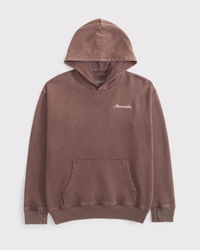 western graphic logo popover hoodie