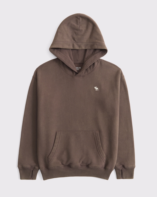 essential icon hoodie, Brown view 1