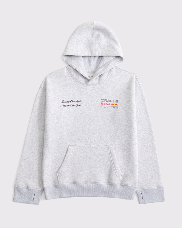 oracle red bull racing graphic popover hoodie, Light Gray view 2