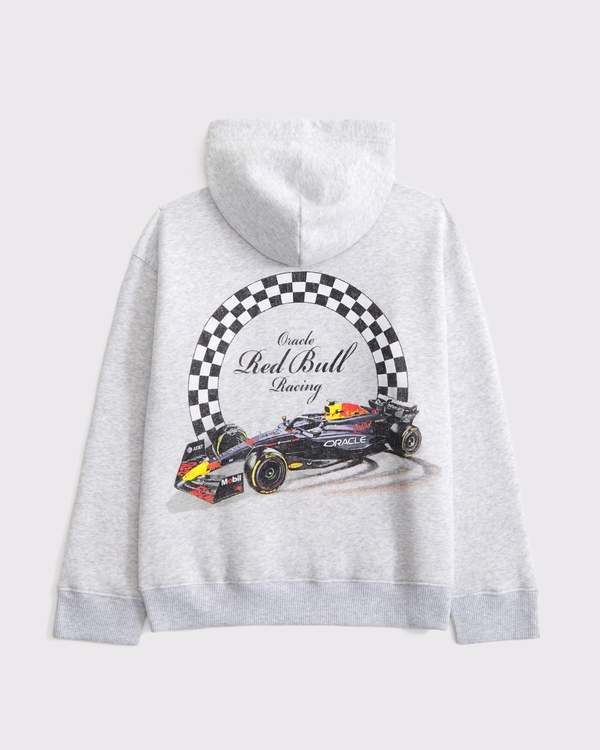 oracle red bull racing graphic popover hoodie, Light Gray view 1