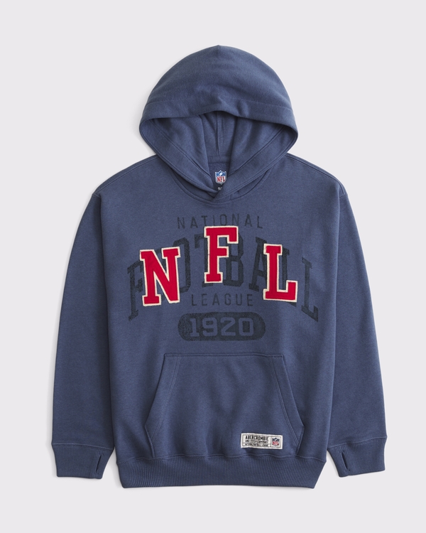 kids nfl graphic popover hoodie, Blue - Nfl view 1