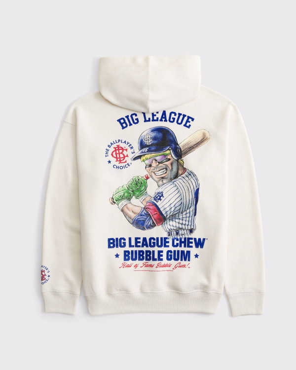 big league chew graphic popover hoodie, Cream view 1