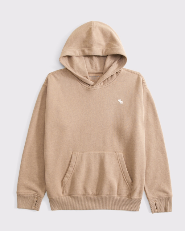 essential icon hoodie, Chocolate Mousse view 1