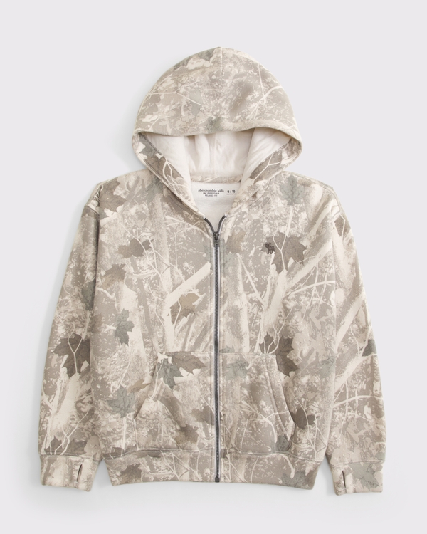 essential icon full-zip hoodie, Camo view 2