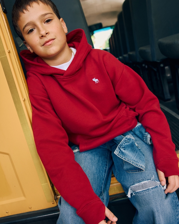 essential icon hoodie, Black Cherry view 1
