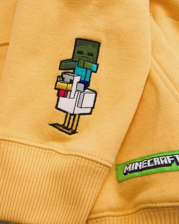 minecraft embroidered hoodie, Marigold view 2