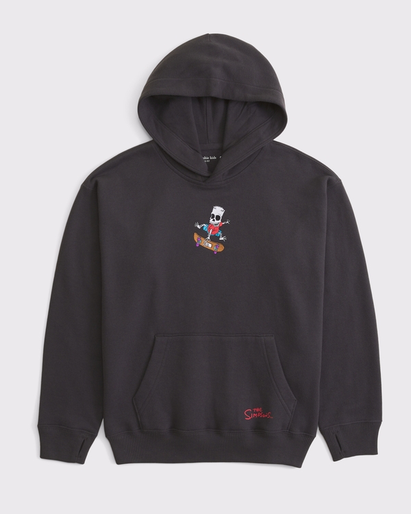 simpsons popover hoodie, Black view 1