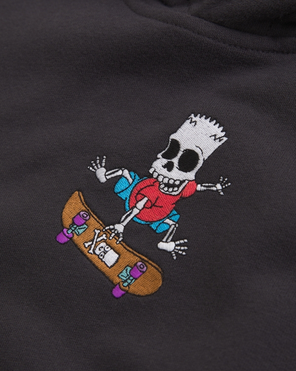 simpsons popover hoodie, Black view 2
