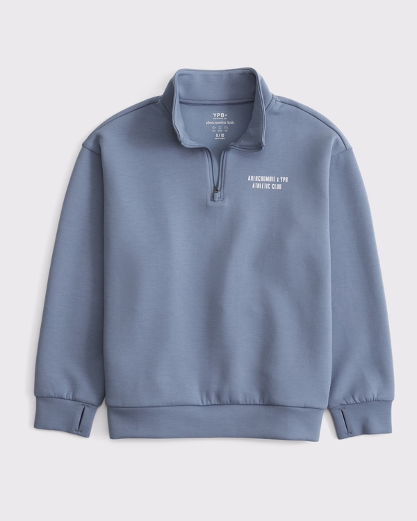 ypb neoknit quarter-zip sweatshirt, Slate Blue view 1