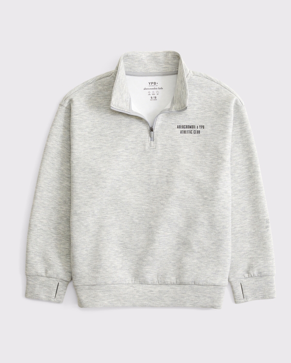 ypb neoknit quarter-zip sweatshirt, Light Gray view 1