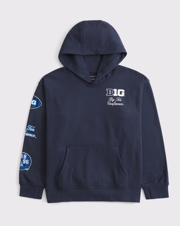 big ten graphic popover hoodie, Nautical Blue view 2
