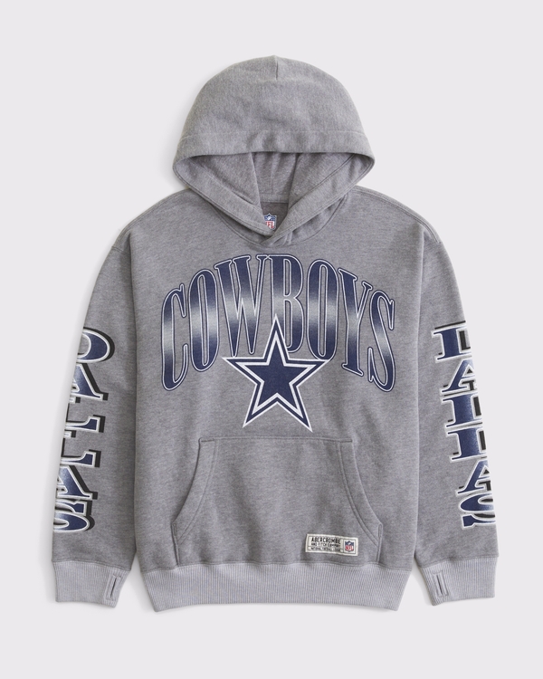 kids dallas cowboys graphic popover hoodie, Gray- Cowboys view 1