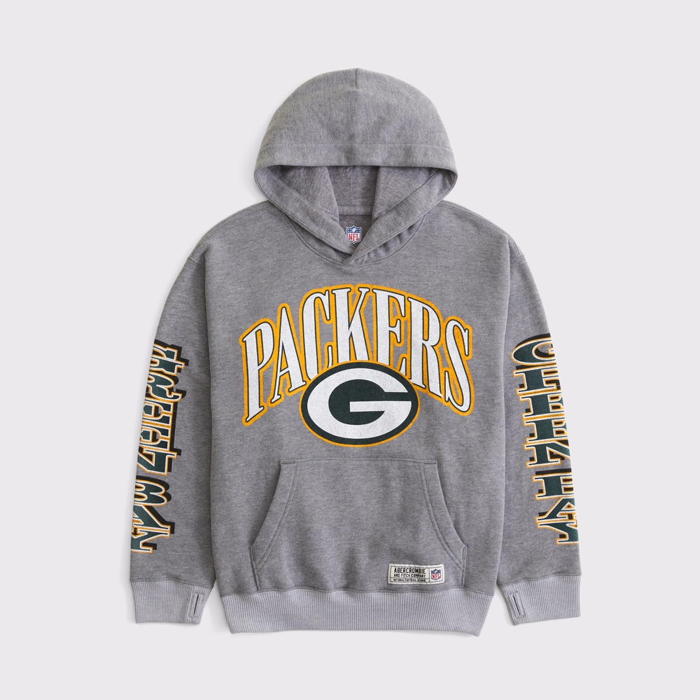 kids green bay packers graphic popover hoodie