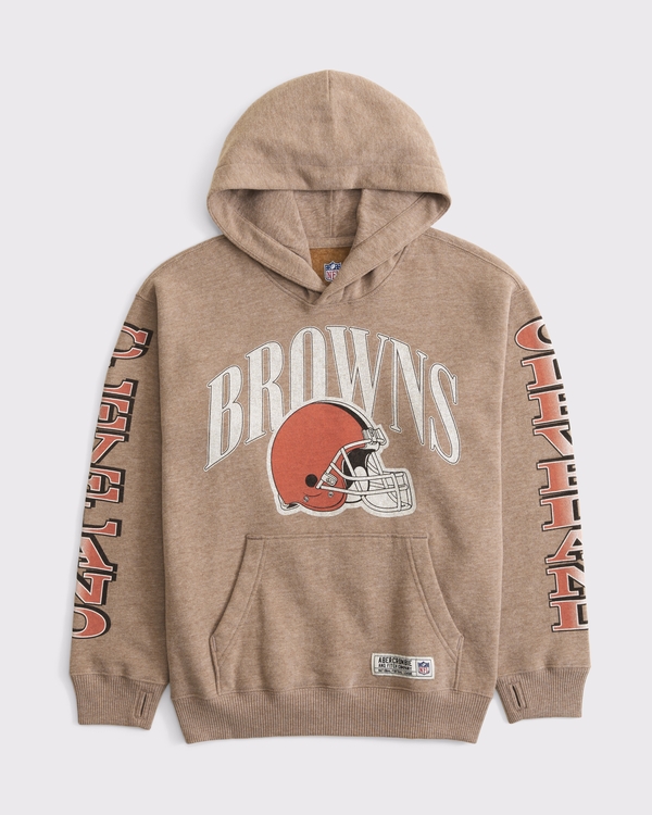 kids cleveland browns graphic popover hoodie, Brown - Browns view 1