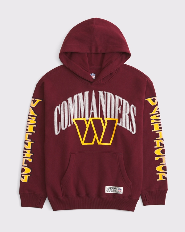 kids washington commanders graphic popover hoodie, Burgundy - Commanders view 1