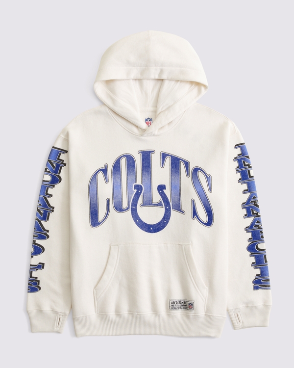 kids indianapolis colts graphic popover hoodie, Cream - Colts view 1