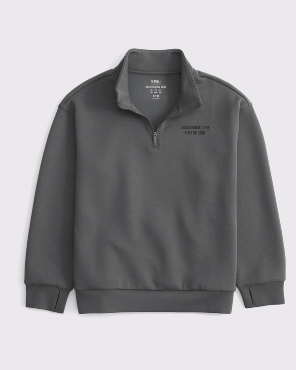 ypb neoknit quarter-zip sweatshirt, Rocky Gray view 1