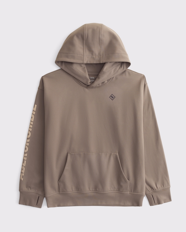 ypb logo popover hoodie, Taupe view 2