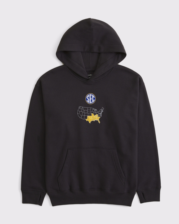 sec graphic popover hoodie, Charcoal view 2