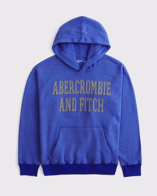 logo popover hoodie, Cobalt Blue view 1