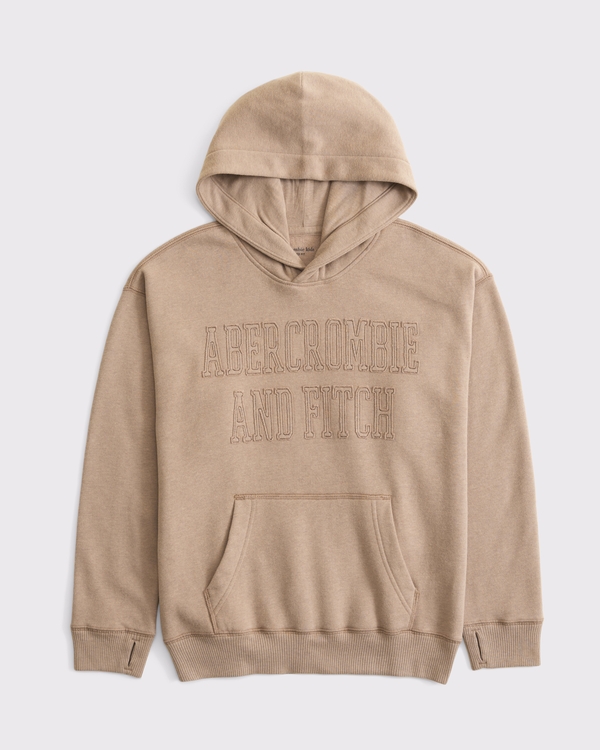 logo popover hoodie, Chocolate Mousse view 1