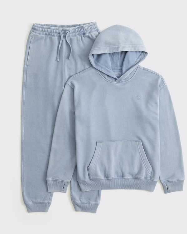 icon hoodie and jogger set, Blue view 1