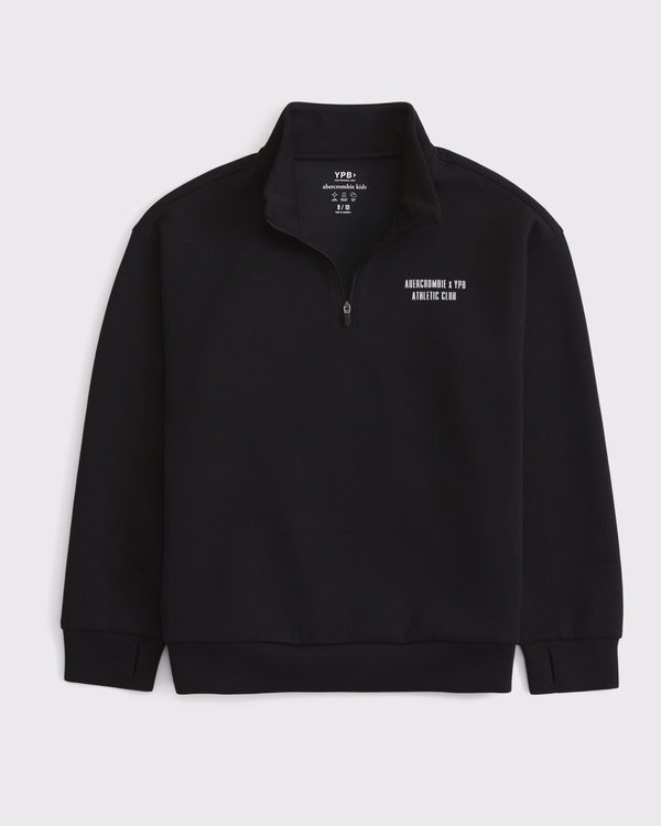 ypb neoknit quarter-zip sweatshirt, Black view 2