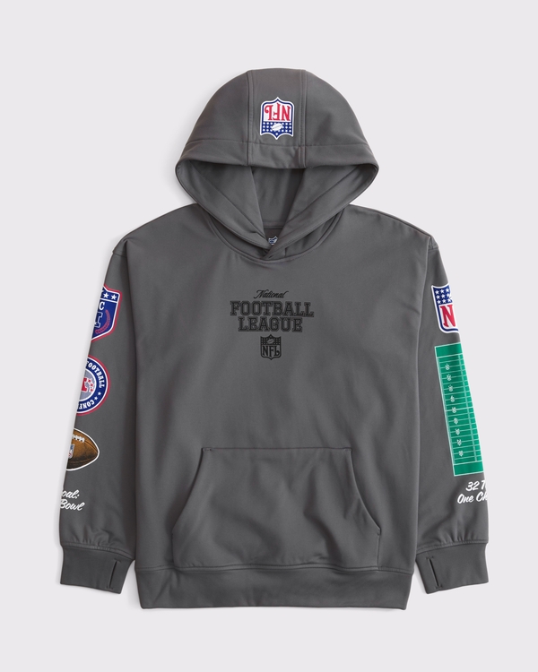kids nfl graphic popover hoodie, Dark Grey - Nfl view 1