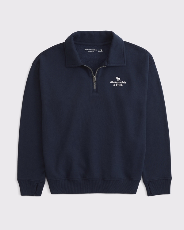 logo quarter-zip sweatshirt