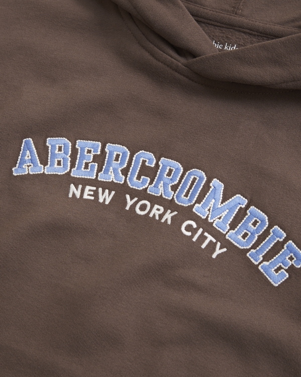 logo popover hoodie, Brown view 2