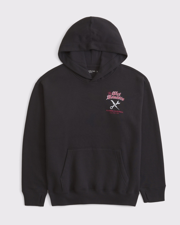 home alone popover hoodie, Charcoal view 2