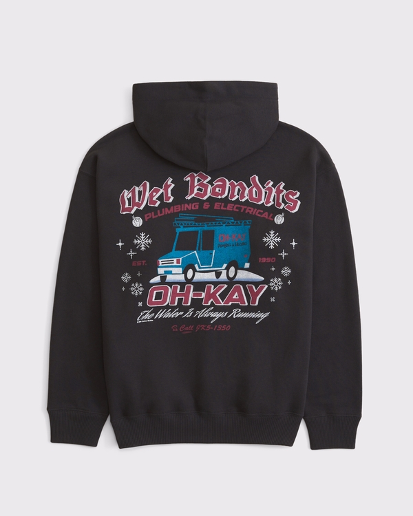 home alone popover hoodie, Charcoal view 1