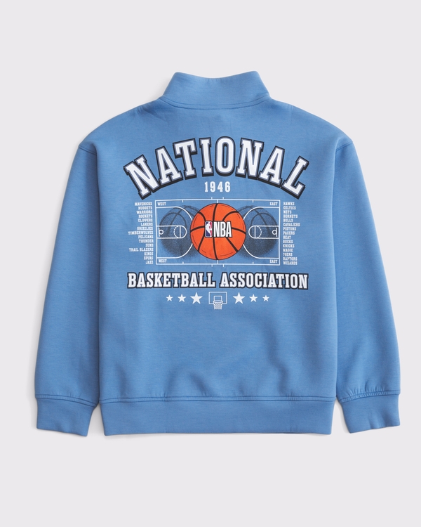 ypb nba neoknit quarter-zip sweatshirt, Blue view 1