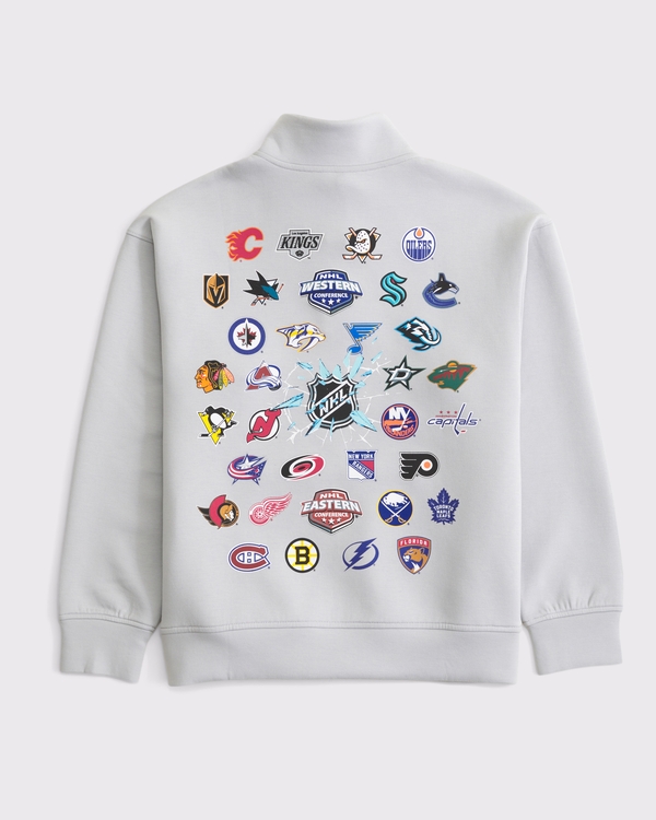 nhl neoknit quarter-zip sweatshirt, Light Gray view 2