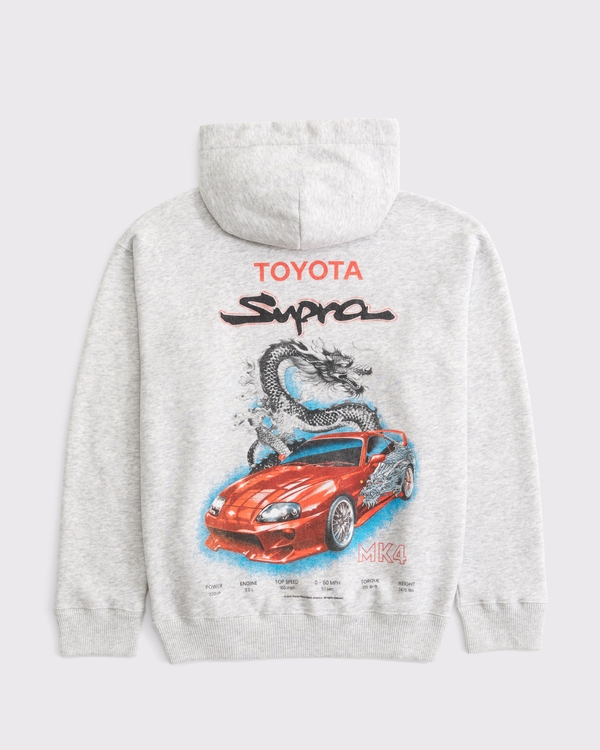 toyota supra popover hoodie, Light Gray view 2